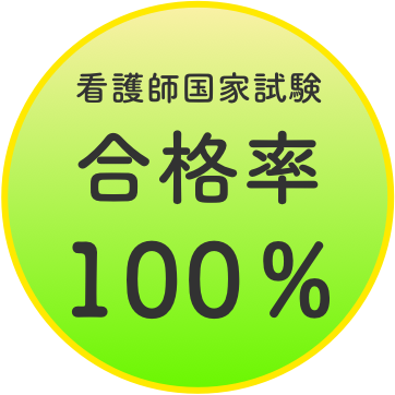 看護師国家試験 合格率100%